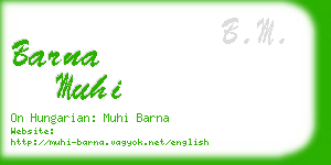 barna muhi business card